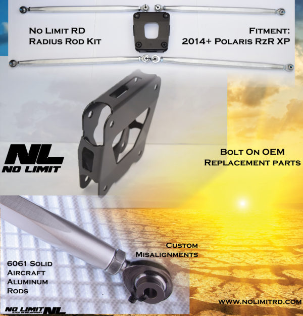 Polaris RzR Radius Rod Kit No Limit R&D