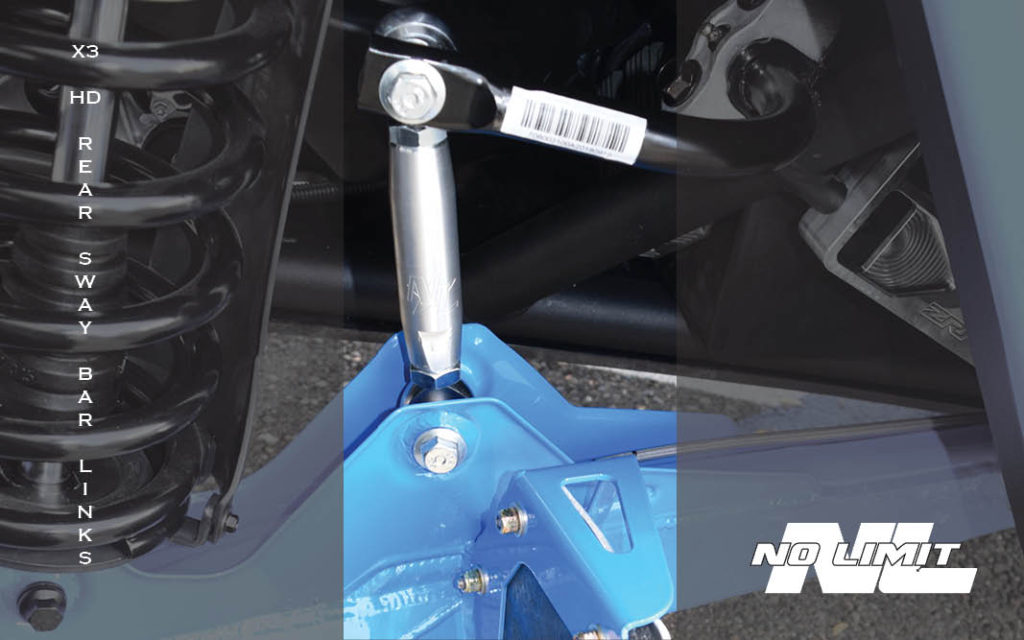 CanAm Maverick X3 Rear Sway Bar Links with FK Rod Ends No Limit R&D